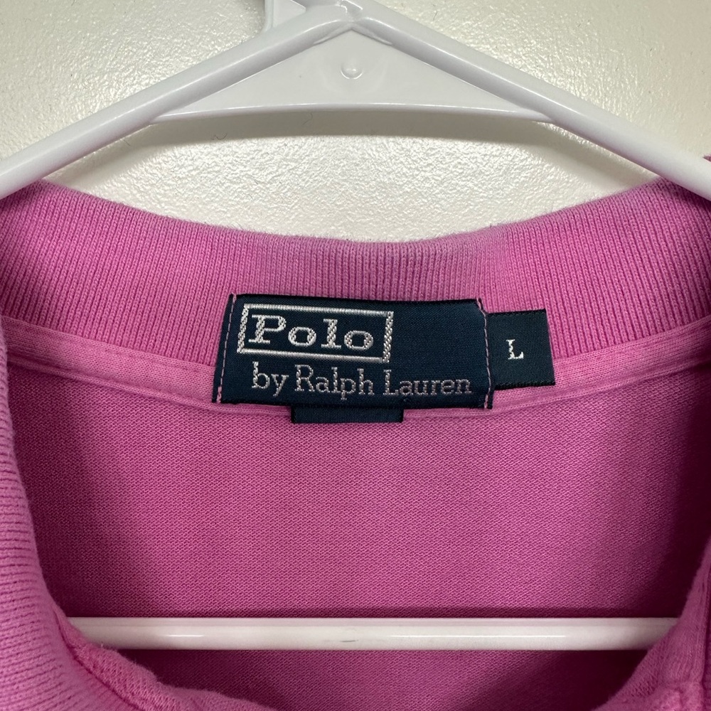 Vintage Polo Ralph Lauren Pink Classic Fit Polo Shirt L - Send Offer! - Picture 3 of 4